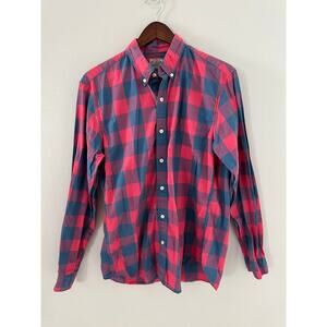 J. Crew Light Weight Tailored Plaid Shirt sz Medium